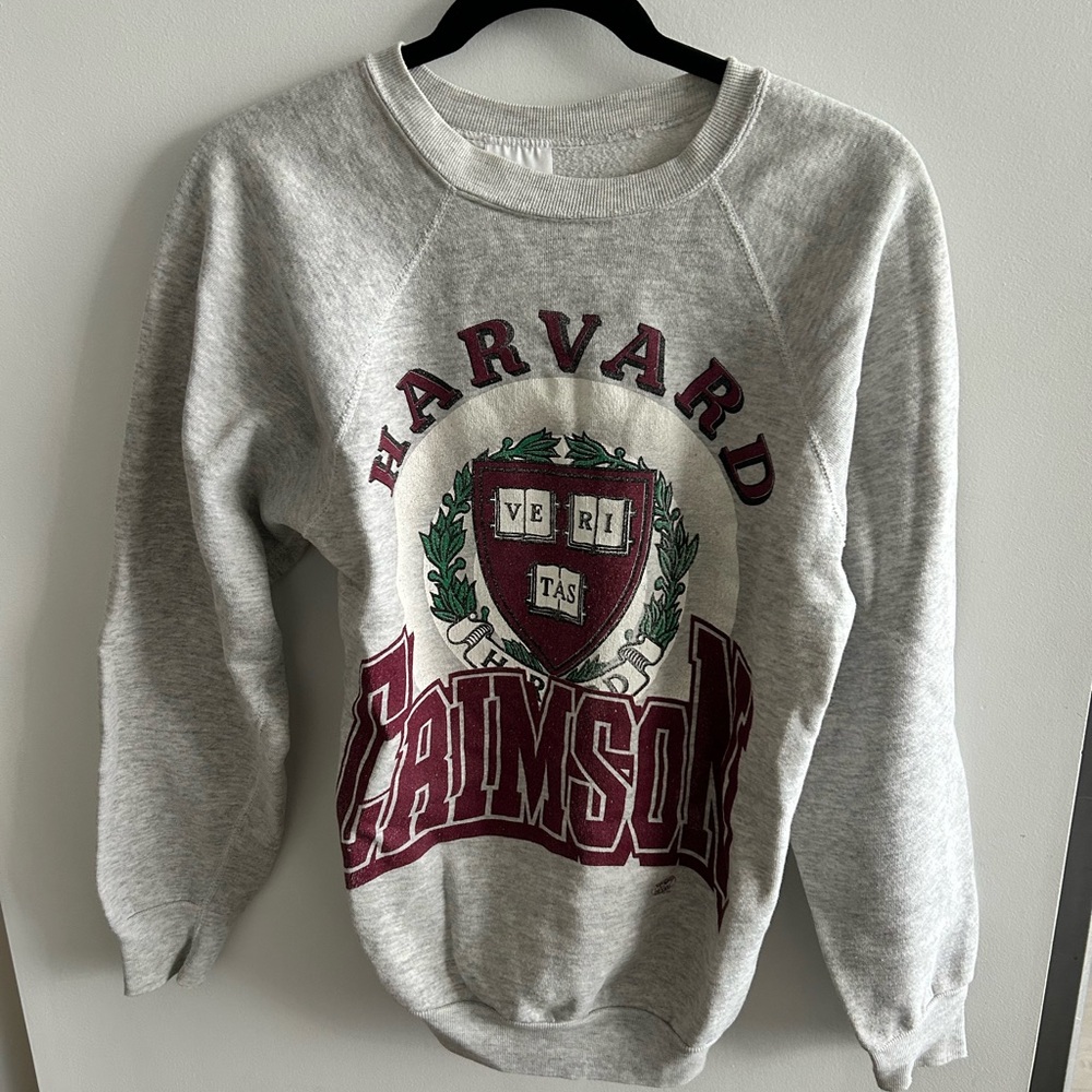 Tultex Gray Crew Neck Sweater with Collegiate Style